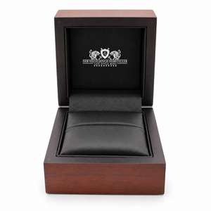 Ringbox mit Echtholzfurnier – geöffnet von vorn