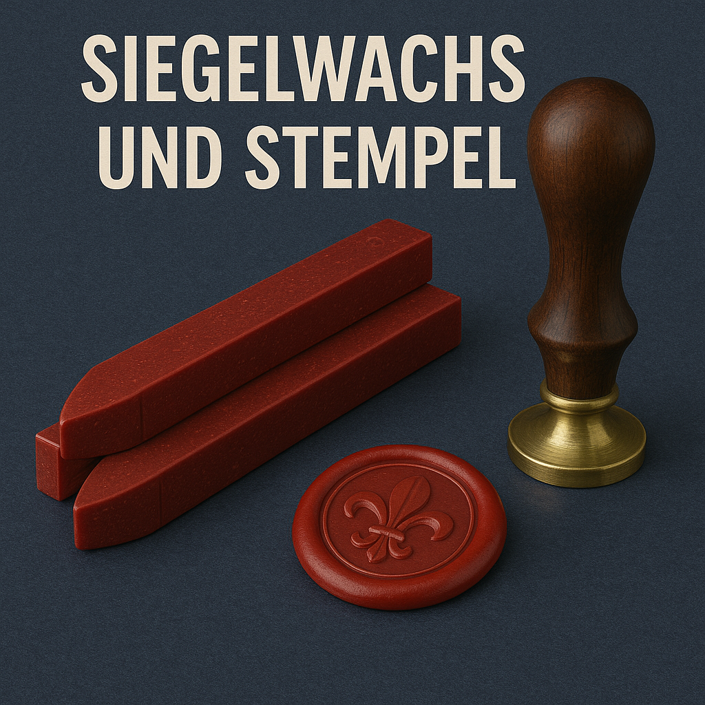 Siegelwachs und Stempel