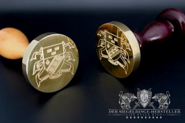 Siegel-Stempel / Petschaft, rund