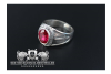 Traditional ring of German Bundeswehr special forces size 54 spinel purpur