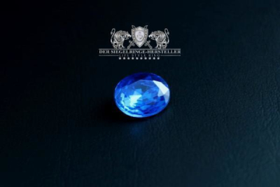 Traditional ring of German signal corps size 54 sapphire blue