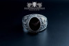 Traditions-Ring der Fernmeldetruppe Größe 61 Onyx-Schwarz